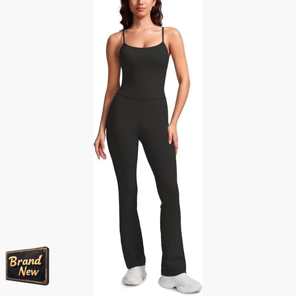 Butterluxe Flare Jumpsuit with Built-in Bra, Spaghetti Strap, Square Neck, XXS